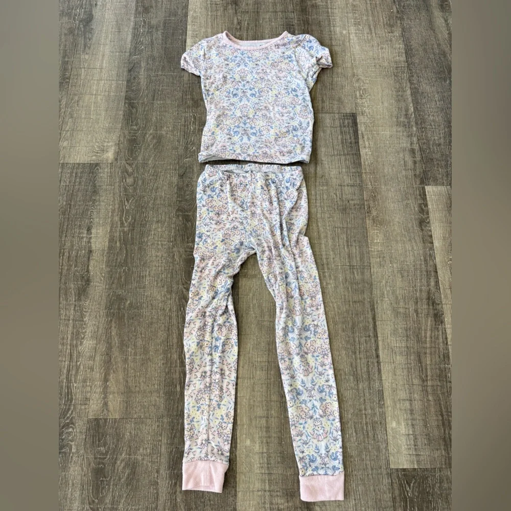 Laura Ashley Pink Floral Girls Pajama Set